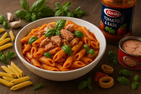 Penne Barilla cu sos Barilla și ton – rețeta rapidă care îți transformă masa într-o sărbătoare
