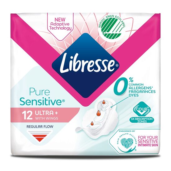 Absorbante Libresse Pure Sensitive, 12 bucăți/set
