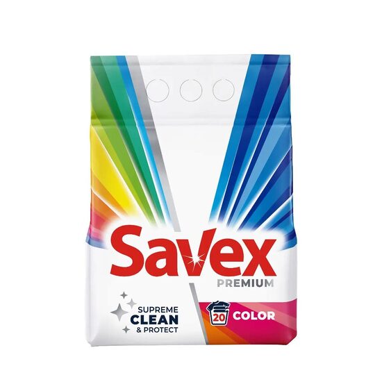 Detergent pudră Savex 2 în 1, Color, 2 kg