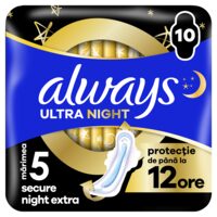 Absorbante Always Ultra Night, Pachet Duo, Mărimea 5