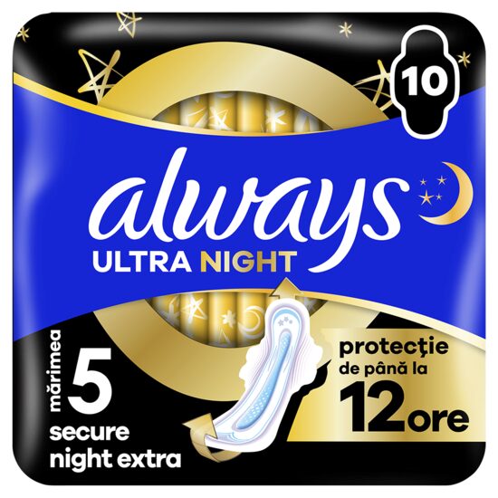 Absorbante Always Ultra Night, Pachet Duo, Mărimea 5