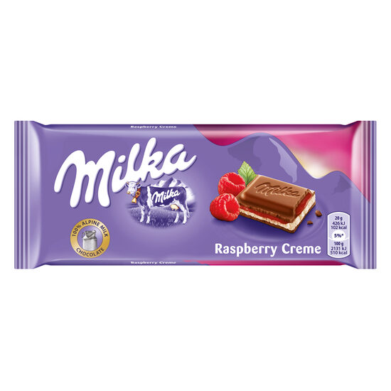 Ciocolată Milka cu zmeură – 100 g