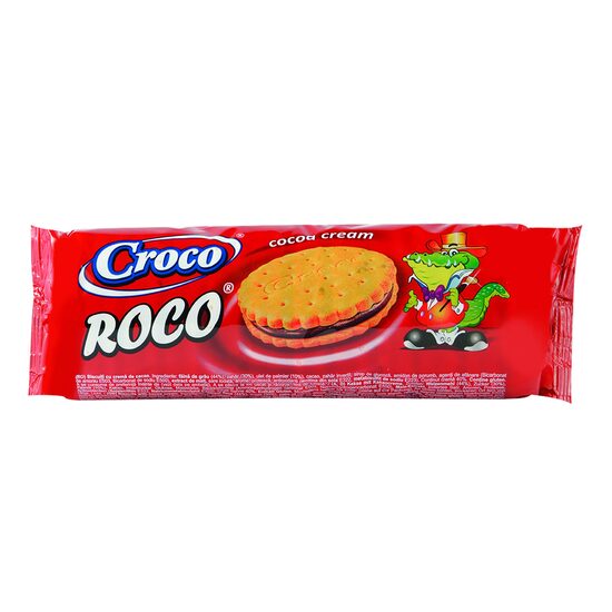 Biscuiți Croco Roco, cu cremă de cacao, 150g