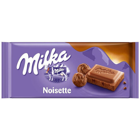Ciocolată Milka Noisette cu alune mărunțite – 90 g