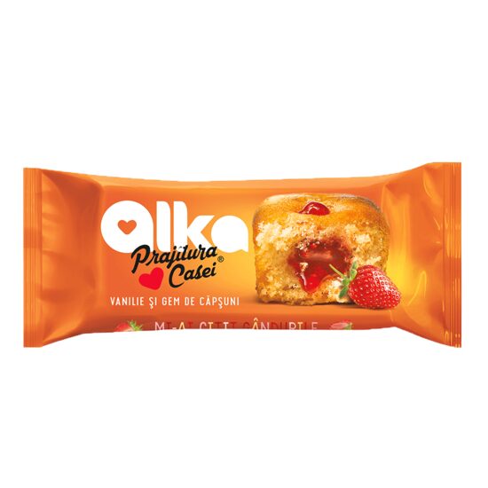 Prăjituri de casă Alka vanilie și căpșuni – 35 g