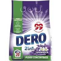 Detergent pudră Dero 2‑în‑1 Lavandă & Iasomie 1.5 kg