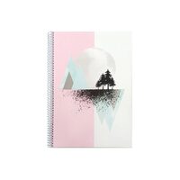 Caiet cu spiră, 100 file, A4, matematica, Arhi Design