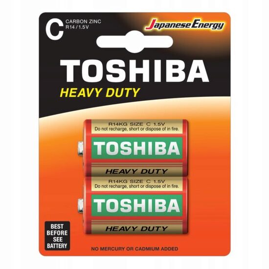 Baterii alcaline Toshiba R14, 2 bucăți/set