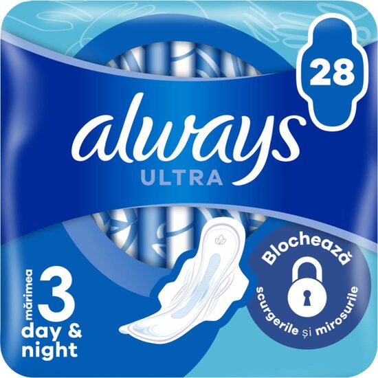 Absorbante Always Ultra Night, 28 bucăți