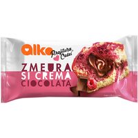 Prăjitură Alka zmeură, vanilie și cremă de ciocolată – 55 g