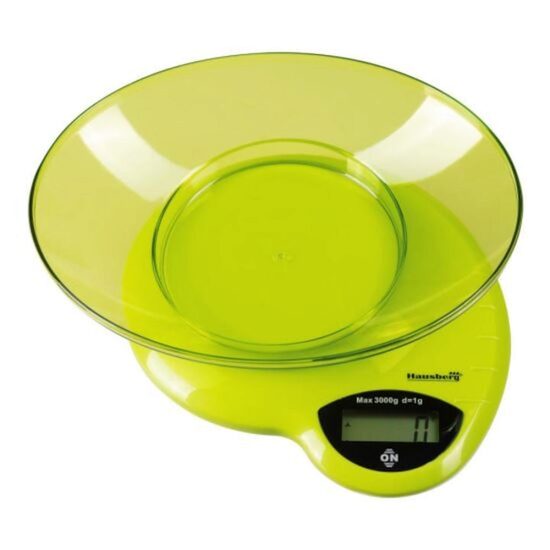 Cantar digital bucatarie Hausberg HB 6015, 3kg, Tara, bol, display LCD, diferite culori