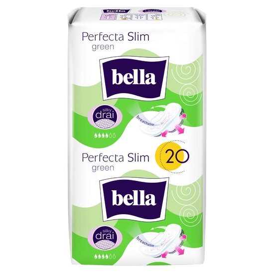 Absorbante Bella Perfecta Slim Green Silky Drai, 20 bucăți