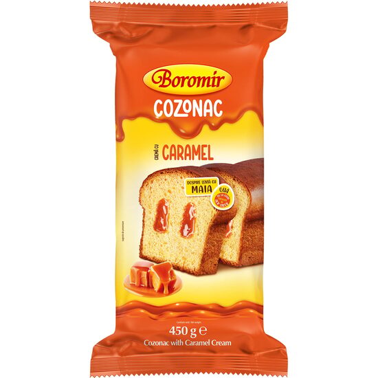 Cozonac Boromir cu cremă de caramel, 450 g