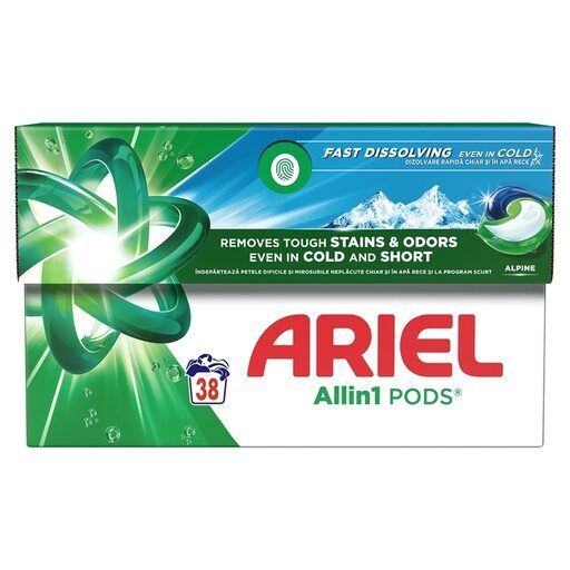 Capsule detergent Ariel All-in-1 Pods Alpine – 38 buc