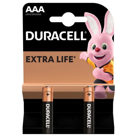 Baterii Duracell Basic AAA, 1 ⁠.5 V, pachet 2 bucăți, alcaline