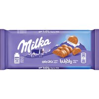 Ciocolată Milka Bubbly cu Lapte, Tabletă 90g