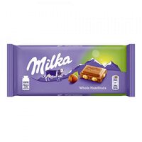 Ciocolată Milka cu Alune Întregi, Tabletă 100g