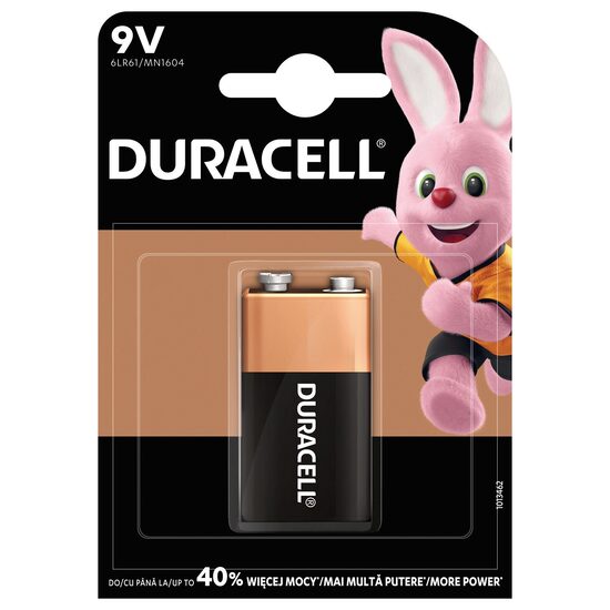 Baterie 9 V Duracell Basic, alcalină, 1 bucată