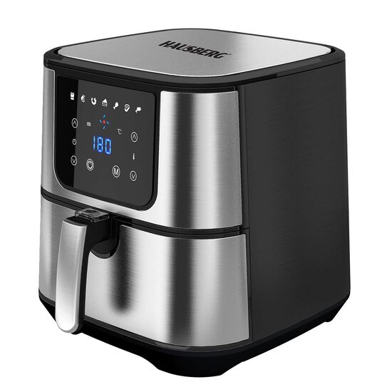 Friteuza Air Fryer Hausberg HB2365, 1600-1800 W, 7 L, Timer, protectie supra-incalzire, maner rece