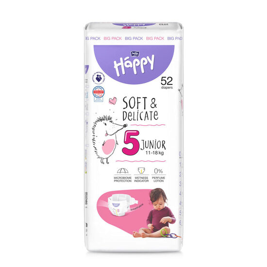 Scutece Bella Baby Happy New Baby Junior Nr.5, 52 bucăți