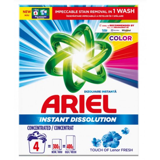 Detergent pudră pentru rufe Ariel Touch of Lenor, Fresh, automat, 300 g