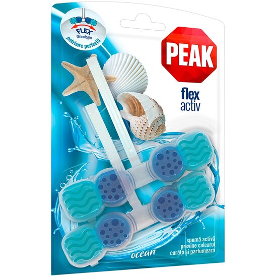 Odorizant WC Peak Flex Activ, Ocean, pachet 2x48g
