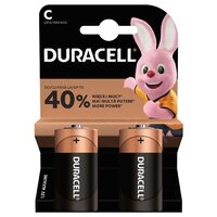 Baterii Duracell Basic C (R14), 1 ⁠.5 V, pachet 2 bucăți, alcaline