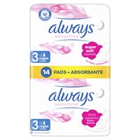 Absorbante Always Ultra Sensitive Night, Pachet Duo, 14 bucăți
