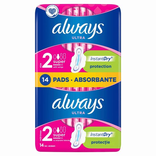 Absorbante Always Ultra Super Plus, Pachet Duo, 14 bucăți