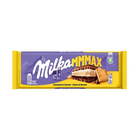 Ciocolată Milka cu biscuiți – 300 g