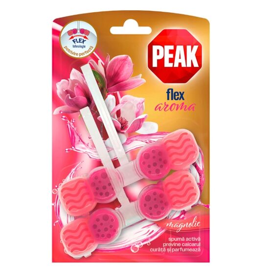 Odorizant WC Peak Flex Aroma, Magnolie, pachet 2*48g