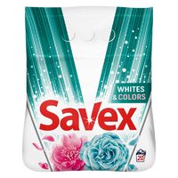 Detergent rufe pudră Savex, Whites & Color, 2 kg