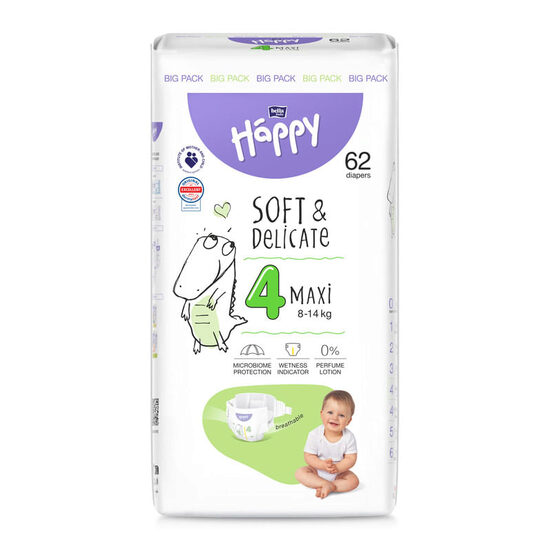 Scutece Bella Baby Happy New Baby Nr.4, 62 bucăți