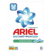 Detergent pudră pentru rufe Ariel Manual Mountain Spring, manual, 450 g