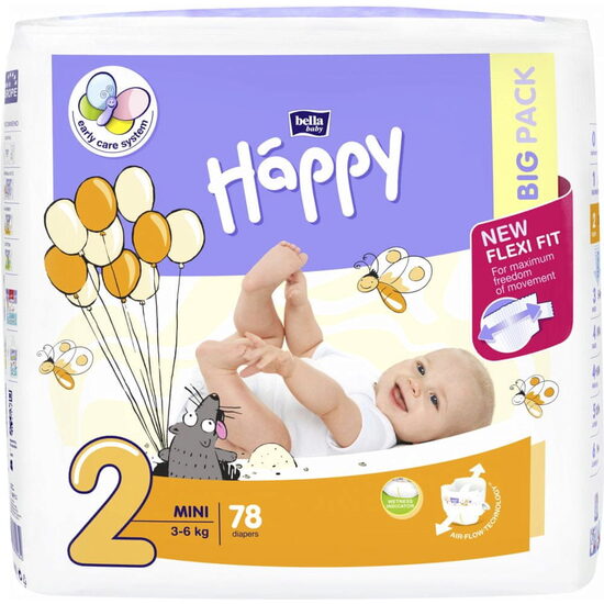 Scutece Bella Baby Happy Mini Nr.2, 78 bucăți