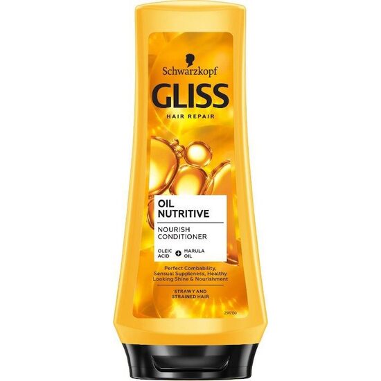 Balsam păr Gliss Oil Nutritive, păr predispus la vârfuri despicate, 200ml