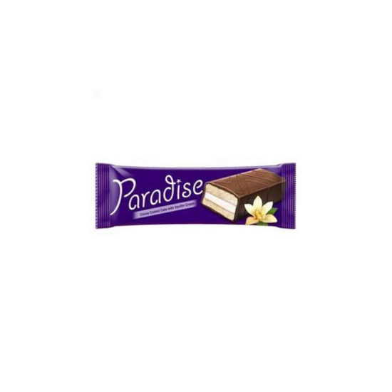 Prăjitură Paradise glazurată, cremă de vanilie, 25 g