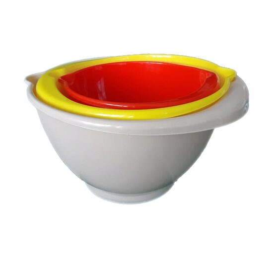 Set 3 boluri mixer, 1L, 2L, 3L, Multicolor