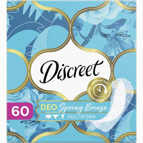 Protej-Slip Discreet Deo Plus, Spring Breeze, 60 bucăți