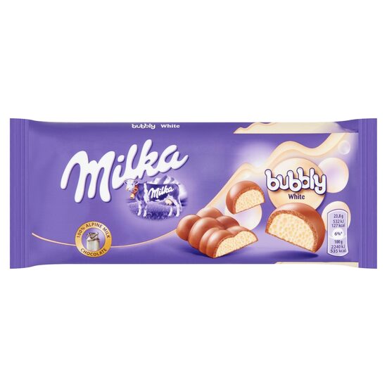 Ciocolată Milka Bubbly White – 95 g