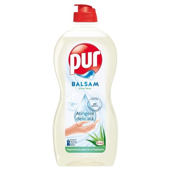Detergent vase cu balsam Pur Aloe Vera 450ml