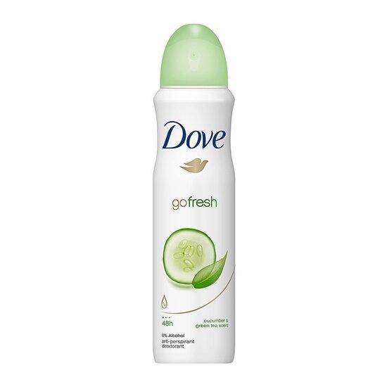 Deodorant Spray Dove Go Fresh, castravete și ceai verde, 150ml