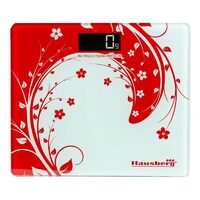 Cantar de baie Hausberg HB 6003, display lcd, inchidere automata, indicator baterie, 180 kg, Sticla