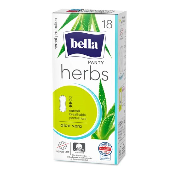 Absorbante zilnice Bella Panty Herbs cu Aloe Vera, 18 bucăți

