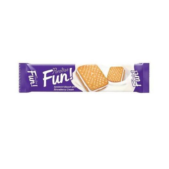 Biscuiți cu cremă Paradise Fun, Vanilie, 60 g