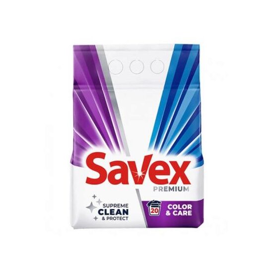 Detergent rufe Savex Color Care, pudră, 2 kg