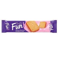 Biscuiți Paradise Fun, cremă Căpșuni, 60 g