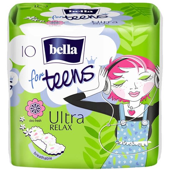 Absorbante zilnice Bella for Teens Relax, 10 bucăți