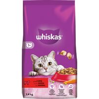 Hrană uscată pisici Whiskas, vită, 1,4 kg