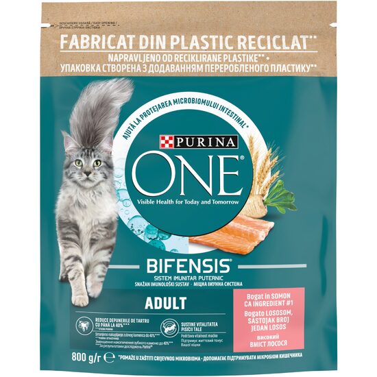 Hrană uscată pisici Purina One Adult Somon 800g
